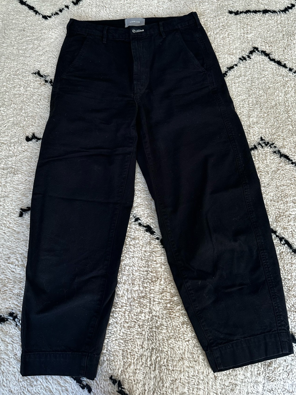 Everlane Black Barrel Pant